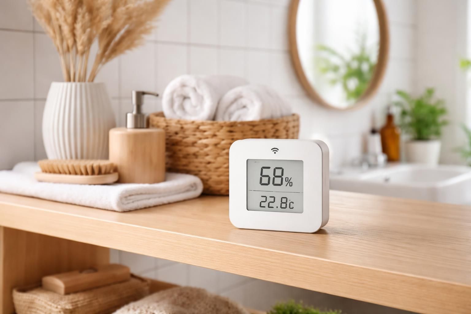 découvrez comment choisir un capteur d'humidité connecté idéal pour votre salle de bain afin de contrôler l'humidité et prévenir la moisissure efficacement.