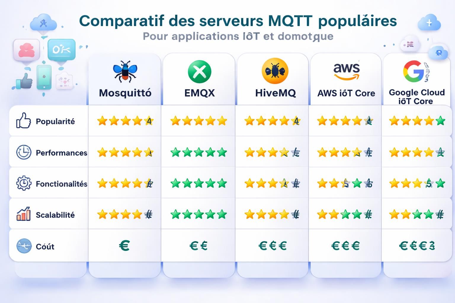 découvrez ce qu'est mosquitto, un serveur mqtt populaire, avec une explication détaillée et un comparatif des principales solutions mqtt pour mieux choisir selon vos besoins.