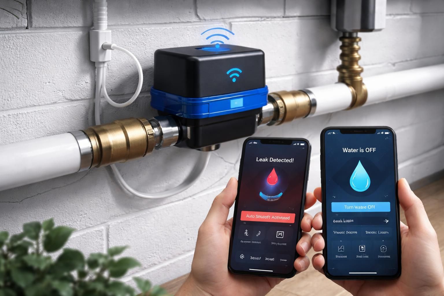 apprenez à détecter une fuite d'eau efficacement grâce à une vanne motorisée qui coupe automatiquement l'eau, protégeant ainsi votre domicile des dégâts.