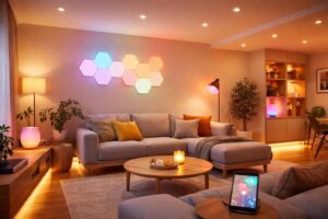 découvrez notre guide complet pour choisir et intégrer une lampe connectée design dans votre salon, alliant style et technologie pour un éclairage personnalisé et moderne.